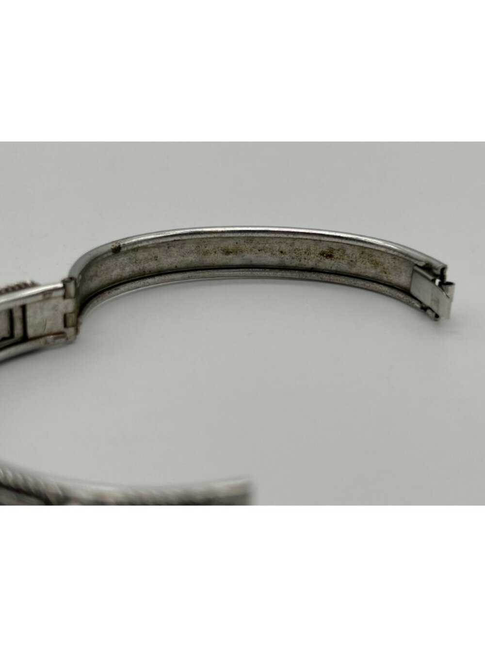 SHP Faux Turquoise Panel Link Bracelet Southwestern Silver-tone Costume Jewelry - Picture 12 of 13
